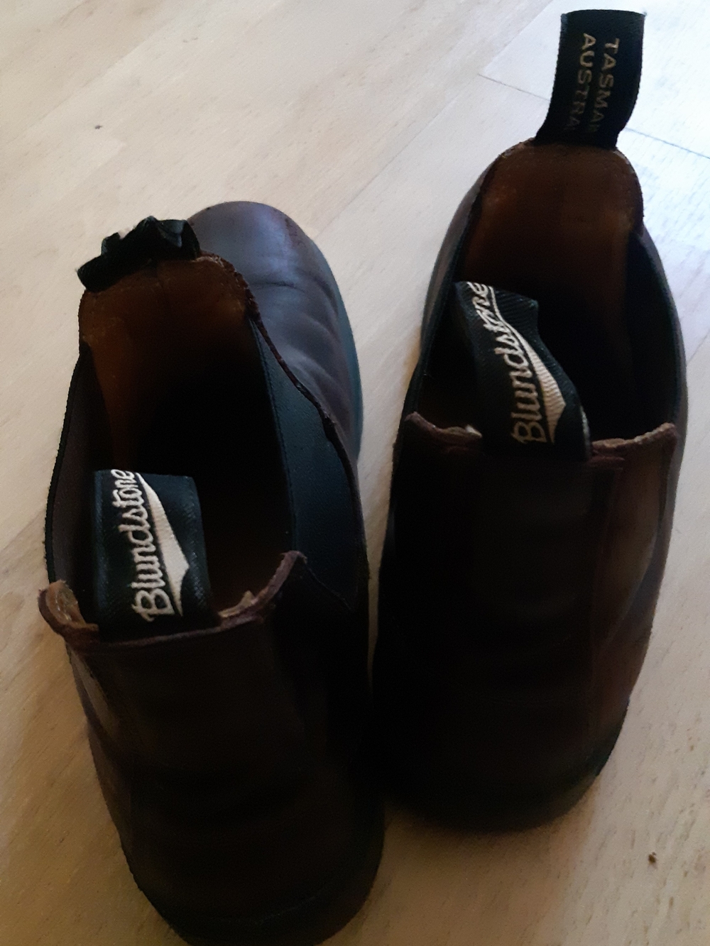Blundstone Men's Dark Brown Red Leather Boots